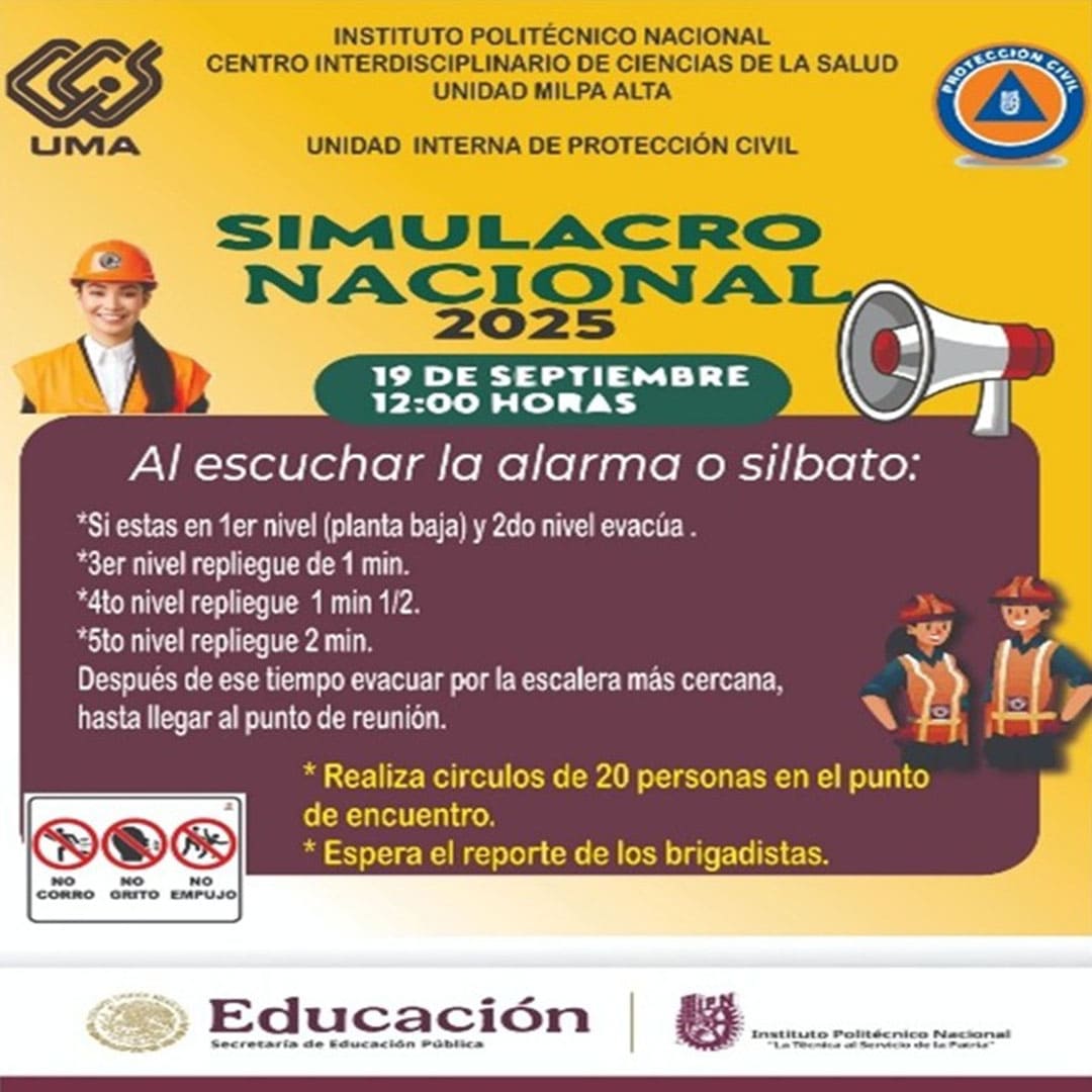 Simulacro nacional sep 2025